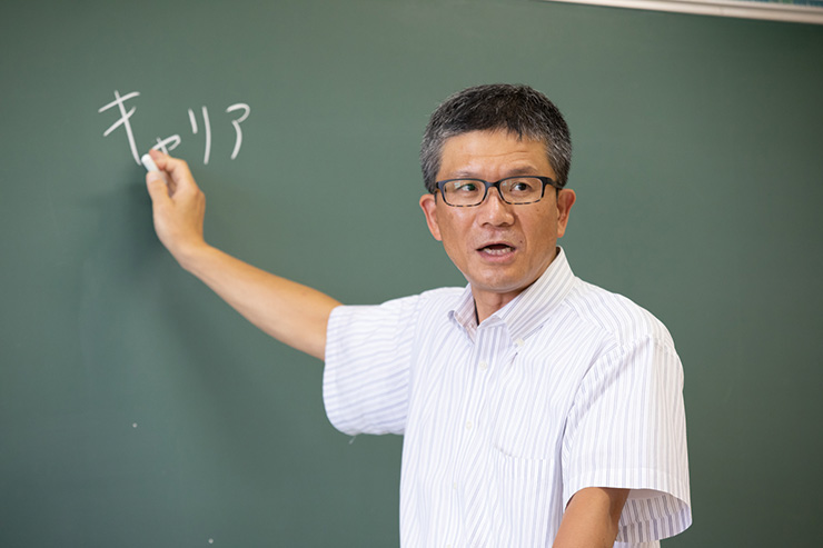 授業中の川澄先生